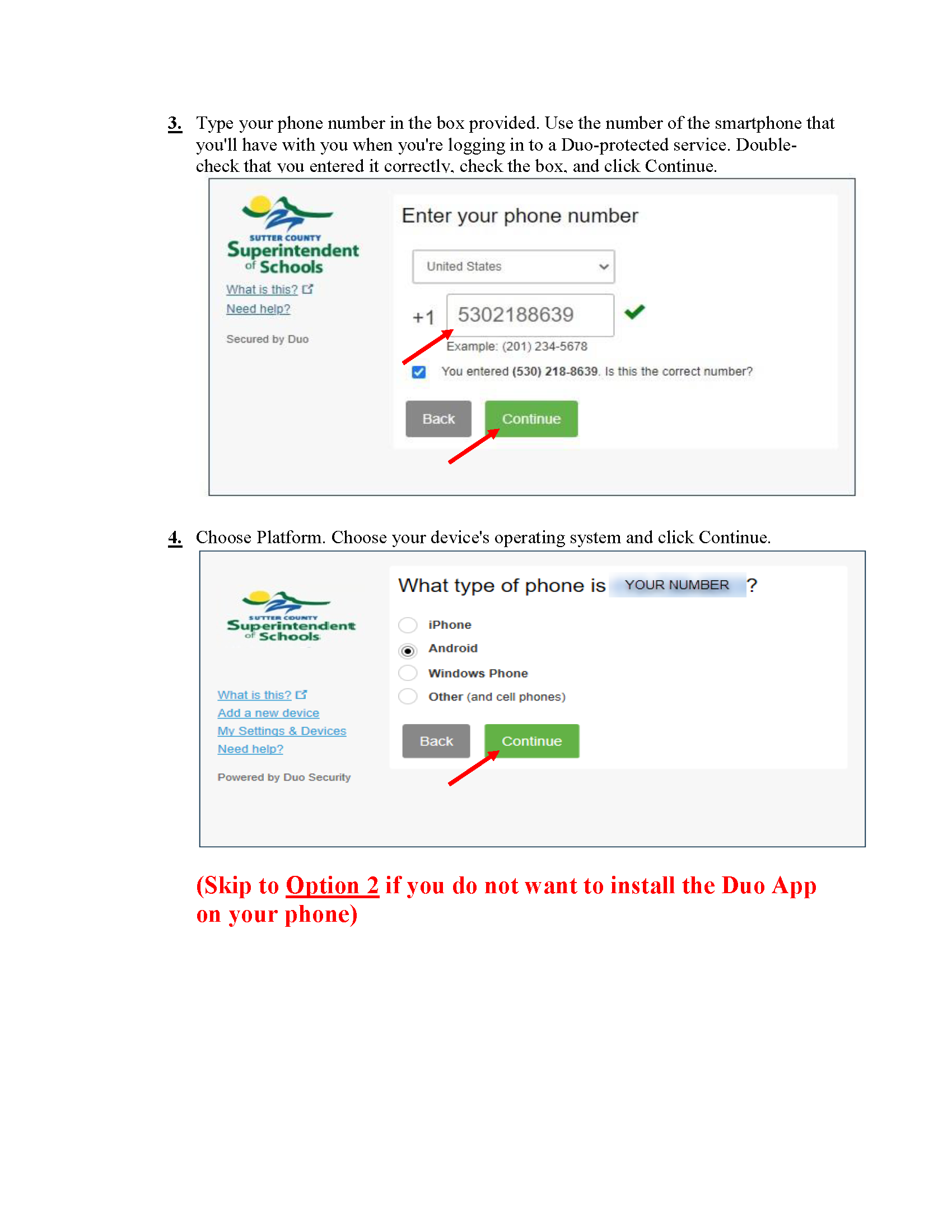 DUO-Initial Enrollment, Page 3