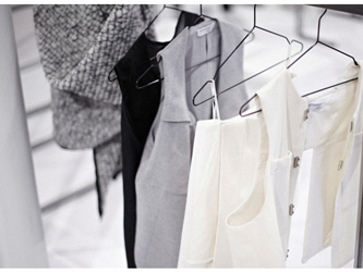 Clothes hanging on a rack
