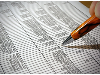 Person going through paperwork