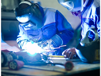 Person welding