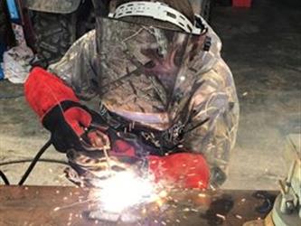 Person welding