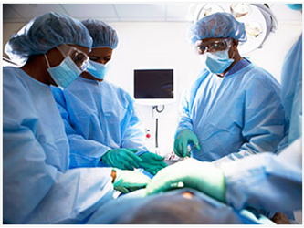 Doctors in surgery