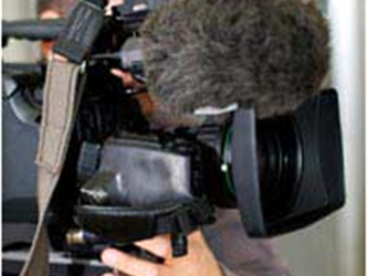 Close up of media camera