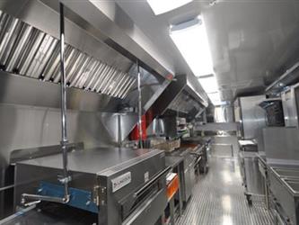inside food trailer